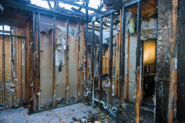 Professional Fire Damage Removal technician working in Clayton, NJ